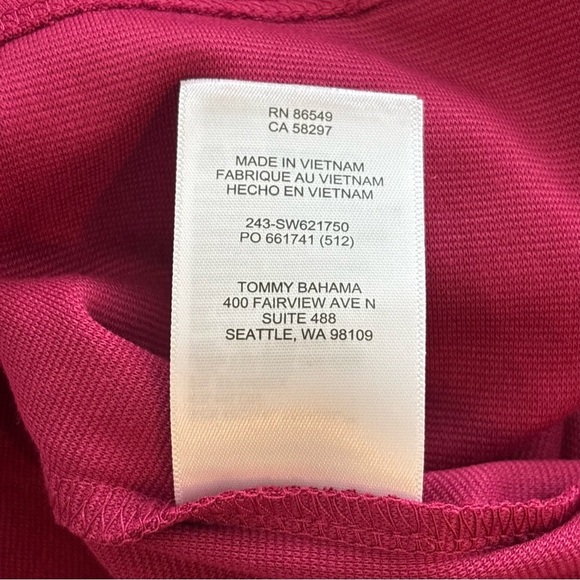 NWT Tommy Bahama Red Darcy Fit and Flare Dress Front Zipper Beet Red W Pockets S - Picture 10 of 10